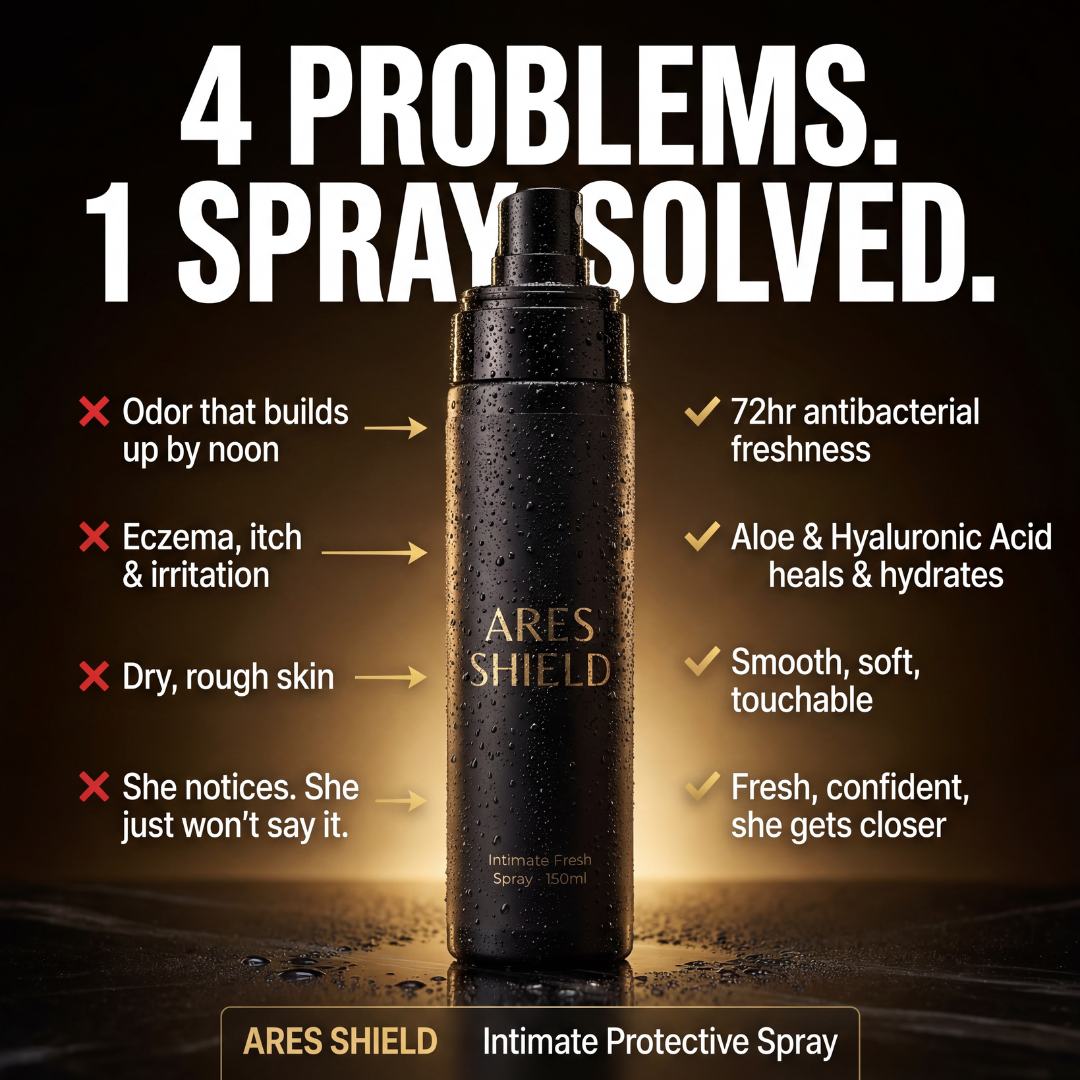 ARES Shield - antibakteriális intim védőspray férfiaknak