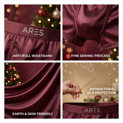 Premium Silk Boxers | All-Day Comfort Burgundy (NEW)