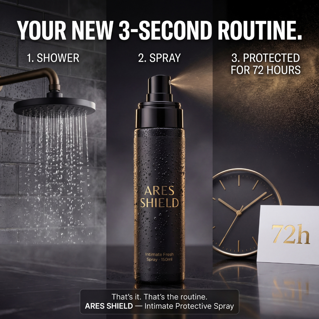 ARES Shield - antibakteriális intim védőspray férfiaknak
