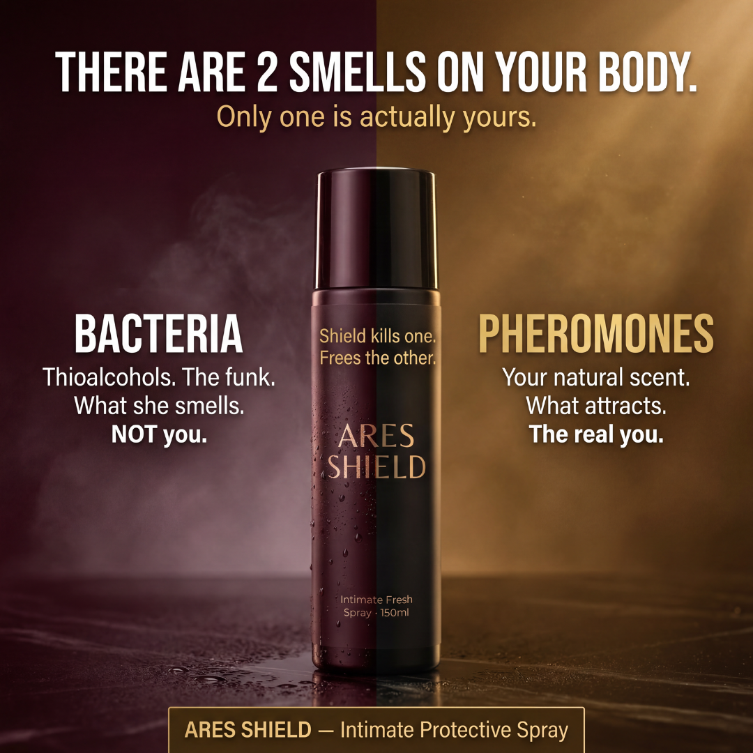 ARES Shield - antibakteriális intim védőspray férfiaknak