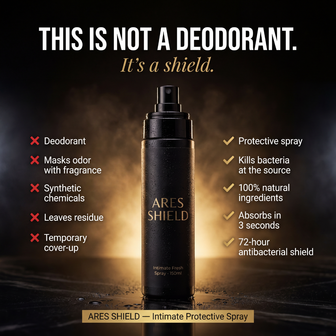 ARES Shield - antibakteriális intim védőspray férfiaknak